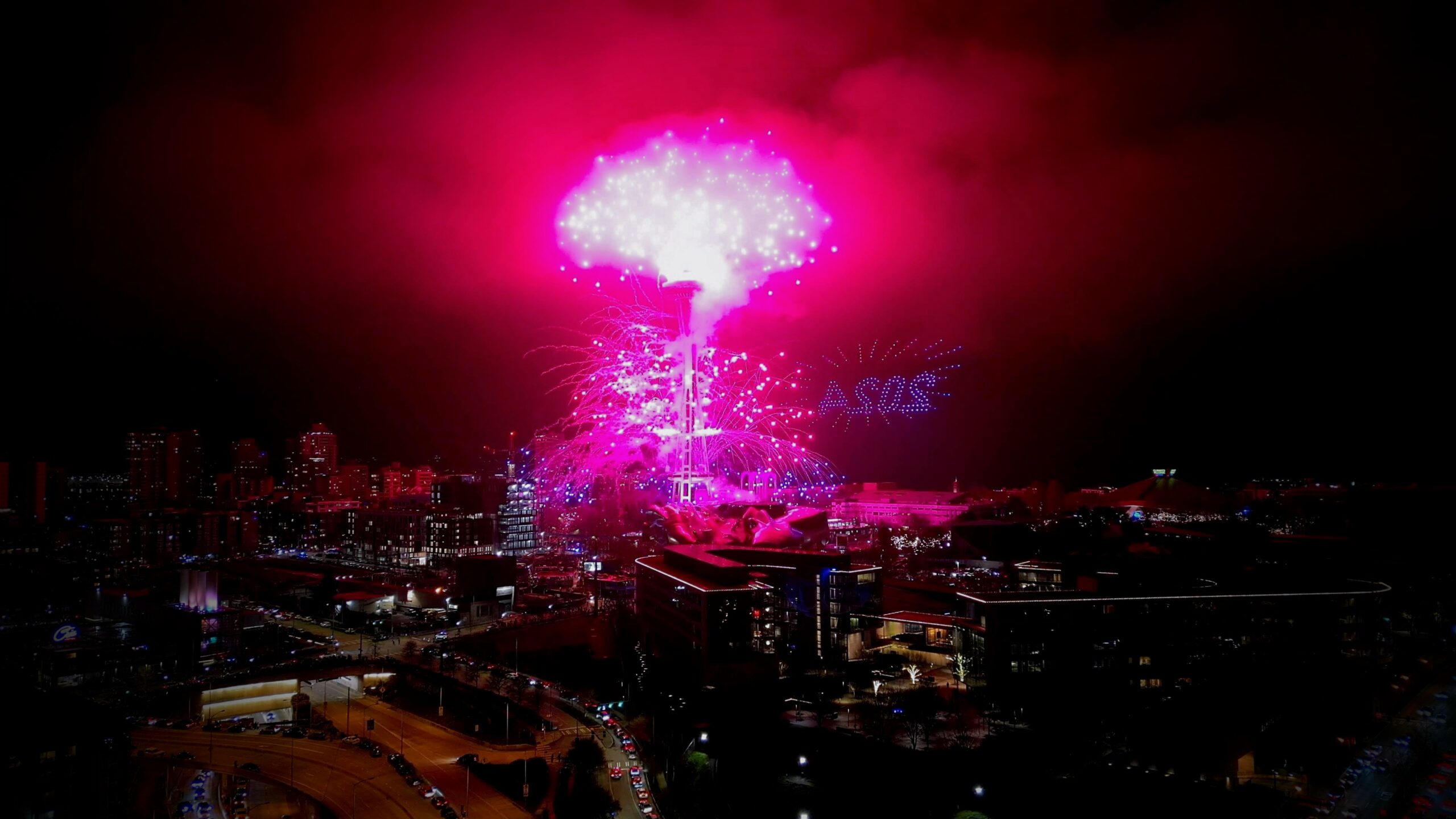 New Year 2024 Space Needle Fireworks